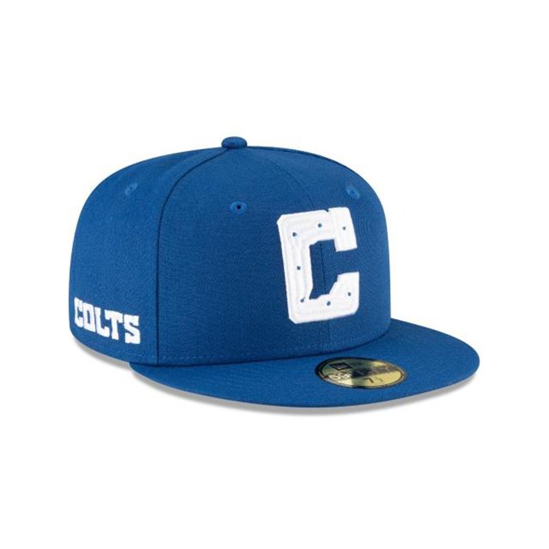 NFL Indianapolis Colts Logo Mix 59Fifty Fitted (HBY6524) - Blue New Era Caps